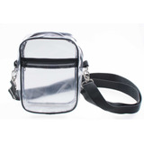 Bolsa Shoulder Bag Transparente Com Preto