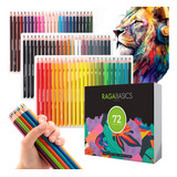 Juego De Lapices Dibujar Pintar De Colores Vibrantes 72 Pz Color Del Trazo Multicolor