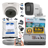 Kit Seguridad Hikvision 5 Mpx Dvr 4 C H + 2 Cámaras + Dd