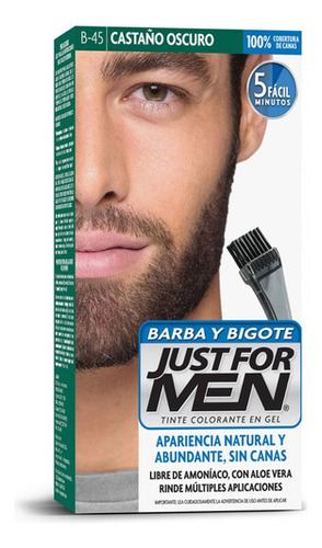 Just For Men Tint B/bigotes B45 Castaño\oscuro 28.4gr Tono Castaño Oscuro