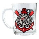 Caneca De Vidro Gigante Time Corinthians Licenciado 650 Ml Cor Transparente