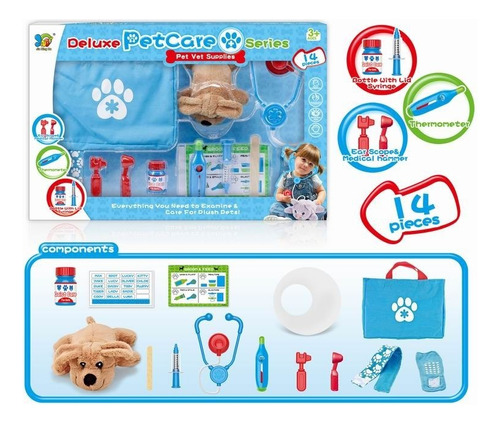 Set Veterinario Infantil Juguete Didáctico Interactivo Port