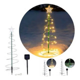 Estaca Solar Decorativa Árbol Navidad + Estrella - 85cm