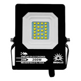 Reflector Ultra Delgado 20w Para Exteriores Ip66 Luz Blanca Color De La Carcasa Negro