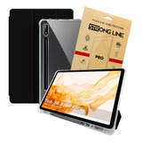 Capa P/ Galaxy Tab S8 X700 X706 Smart Slim + Pelicula Vidro