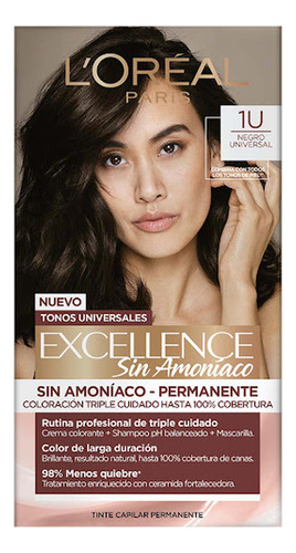 Tinte Loreal Excellence Nudes Sin Amoníaco Negro Universal C