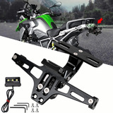 Porta Placa Universal Para Moto Ajustable Con Luz Led