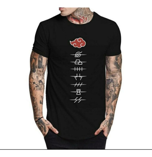 Camiseta Akatsuki Anime Naruto - Camisa Unissex Algodão