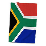 3d Rose Flag Of South Africa-colorful Red Green Blue Black 