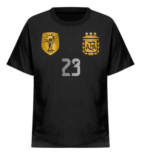 Remera Afa Selección Argentina Fútbol Algodón Escudo 3