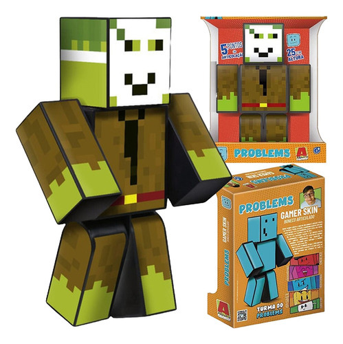 Boneco Stick 25cm Minecraft Brinquedo Algazarra Streamer 