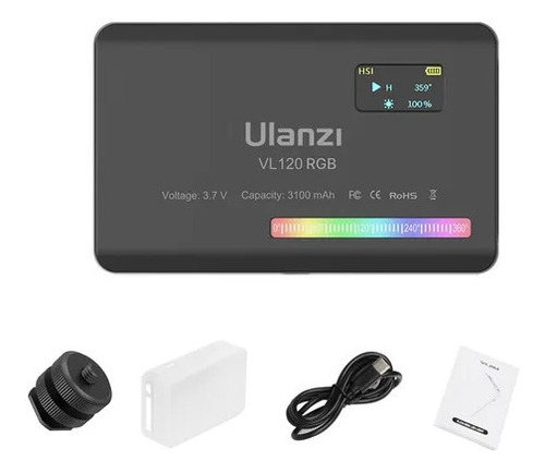 Ulanzi Vl120 Rgb Levou Luz De Preenchimento De Fotografia