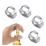 Set 4 Anillos Destapadores Cerveza Acero Inoxidable Abridor 