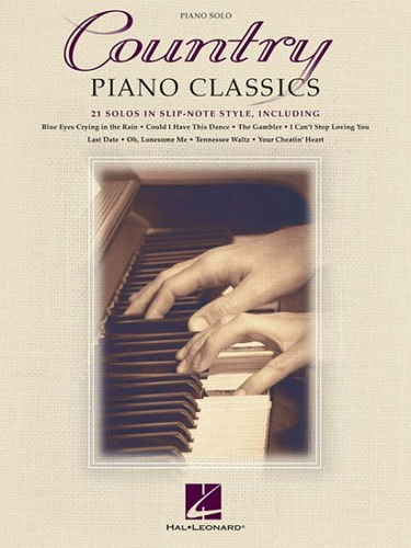 Libro De Partituras Clásicos Del Piano Country Versión En
