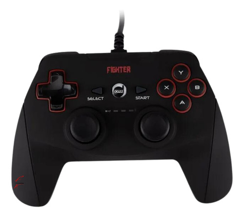 Controle Com Fio Preto Dazz Fighter Com Xbox 360 Usb Pcgamer