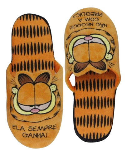 Pantufa Garfield Chinelo Fofinho Solado Borracha