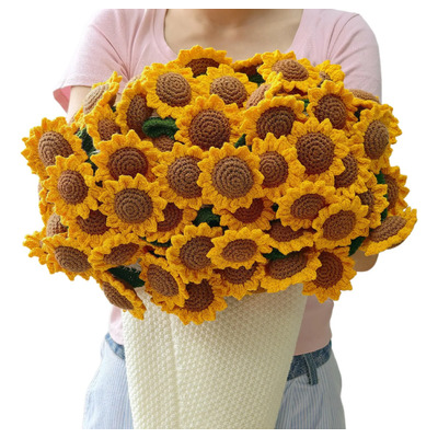 Manta Soffmois Con Forma De Ramo De Girasoles De Ganchillo,