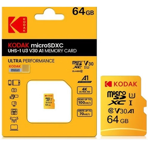 Cartão De Memória 64gb Kodak Micro Sd Camera Wifi Original 