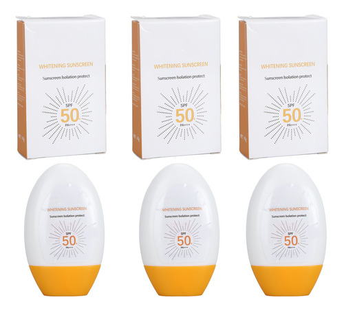 Crema Bloqueadora Solar Blanca, 45 G/x3, Protector Solar Bla