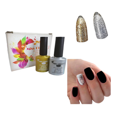 Paquete Plata Y Dorado Miss Cherry 10ml Gel Semipermanente