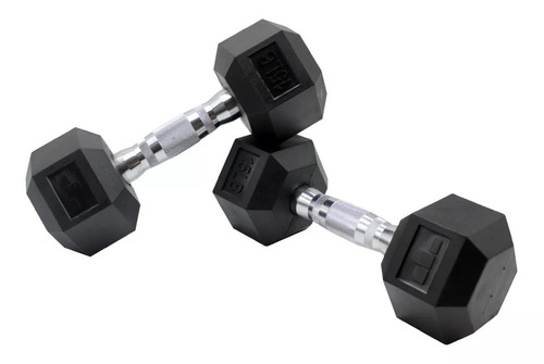 2 Mancuernas 15 Lb 6.80 Kg C/u Kit Set Pesas Hexagonales Pro