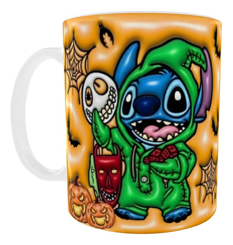 Taza Halloween Stich Mod 02 (efecto Visual 3d)