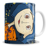 Taza De Cerámica Coraline Con Estrellitas Película. Con Caja