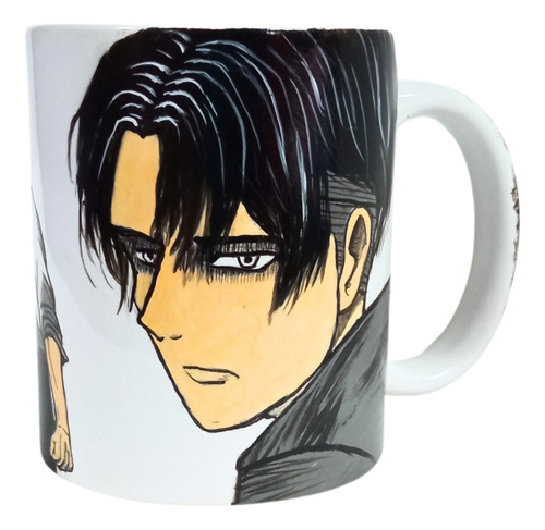 Taza Pintados A Mano Attack On Titan Capitán Levi Snk 320 Cc