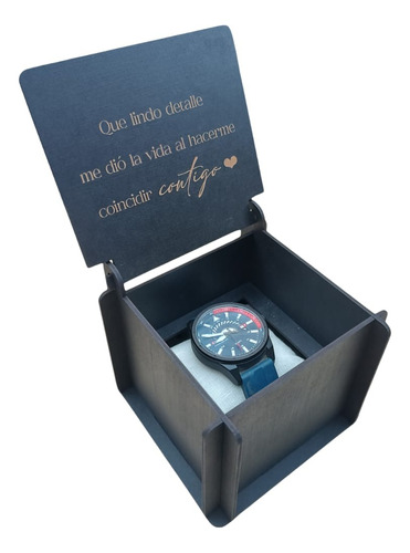 Caja Reloj Boda Personalizada Petite Compromiso Aniversario 