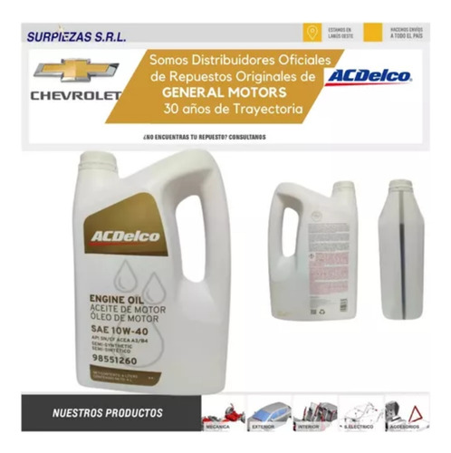 Kit Filtros + Aceite Acdelco Semisint 10w40 Chevrolet Celta Foto 5