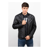 Campera De Cuero Vacuno Entallada Moderna Hombre Rg Cueros