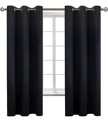 Cortinas Easy-going Con Asilamiento Termico Color Negro