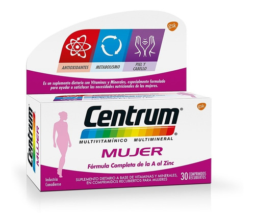 Centrum Mujer Multivitamínico X 30 Comprimidos