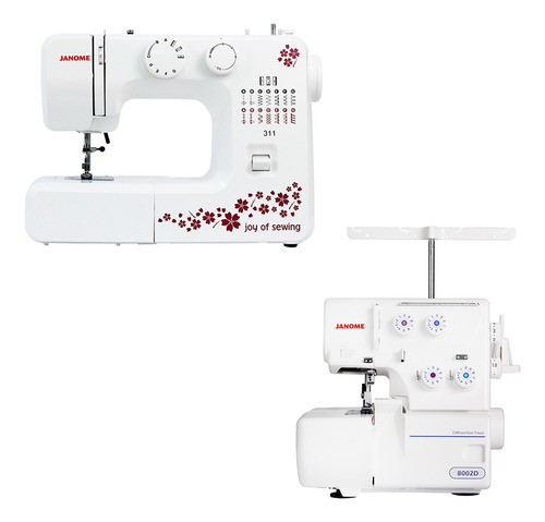 Combo Máquina Coser Janome 311/8002d - Tienda Oficial