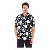 Camisa Hawaiana Hombre Floreada Manga Corta 