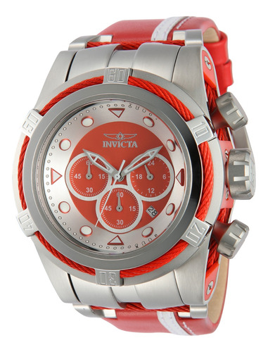 Invicta Bolt Zeus Men's Watch 53mm, Steel, White, Red 43786
