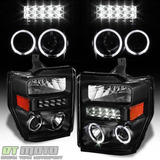 Par Faros Negro Led Ford F-350 Super Duty Xl 2008 6.8l