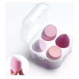 4 Esponjas Para Maquillaje Con Caja Aplicadoras Maquillaje