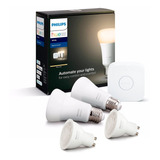 Kit Inicio Philips Hue Blanco + 2 Ampolleta Hue Gu10 Blanco