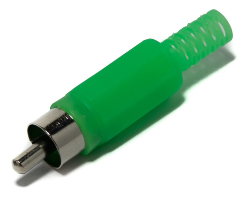 5 Conectores Rca Plug Ficha Rca Macho Verde Plastico