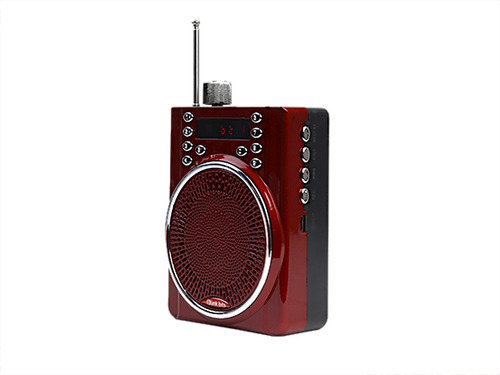 Bocina Roja Chica Portatil Bluetooth Radio Usb Link Bits 8pz