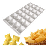 Forma Para Mini Pastel E Ravioli Recheado 24 Cavidades Cor Branco