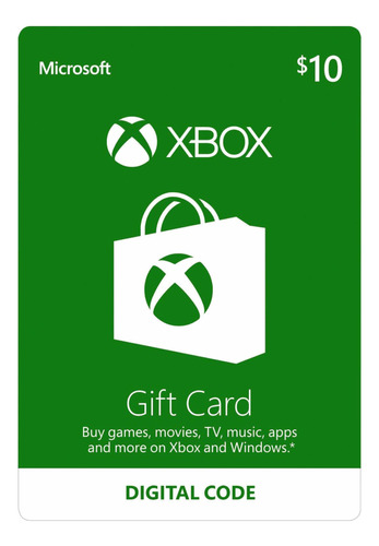 Tarjeta Xbox Live 10$ Código Digital