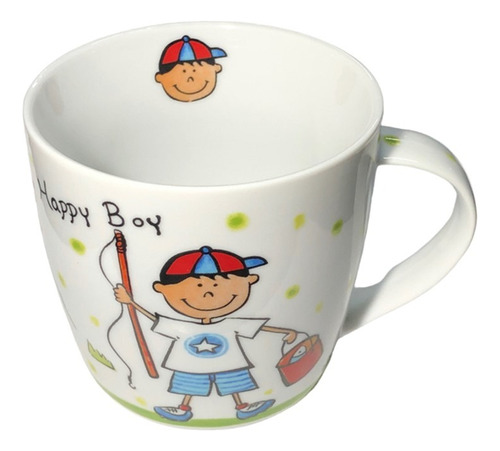 Taza Para Cafe, Happy Boy. Usada. Capacidad 275ml