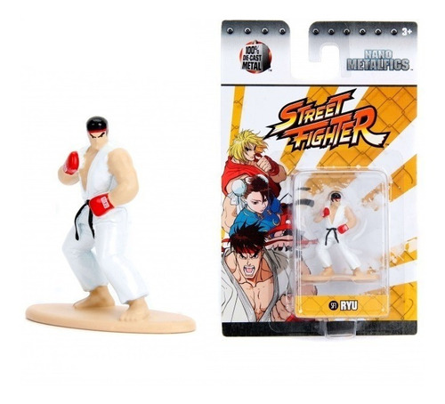 Figuras Street Fighter Ryu - Ken Metalicas - Nano Metal Fig