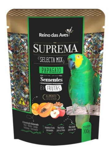 Reino Das Aves Ração P Ave Suprema Selecta Mix Papagaio 700g