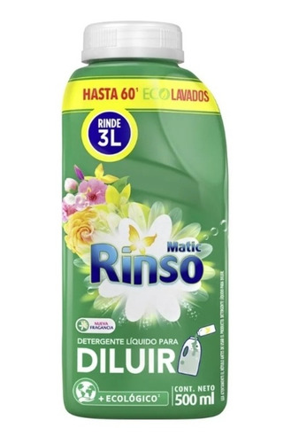 Rinso Detergente Para Diluir 500ml. Pack X 3