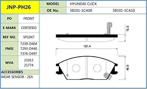 Pastillas Freno Delanteras Hyundai Scoupe 1991-1999 Foto 3