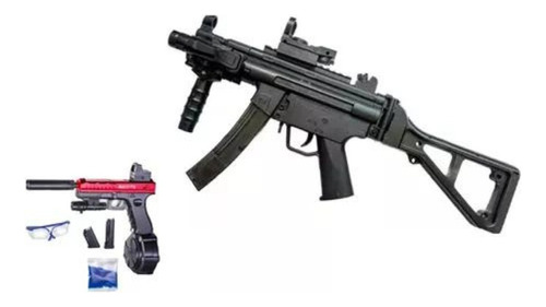 Ametralladora Automatica Mp5 Ka Rifle Juguete Hidrogel+glock