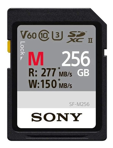 Tarjeta Sony Serie M Sdxc Uhs-ii De 256 Gb, V60, Cl10, U3, M